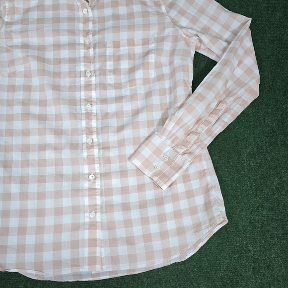 J. Crew | 100% Cotton Gingham Lightweight Button Down Womens Blouse SIZE 0 - Picture 12 of 15